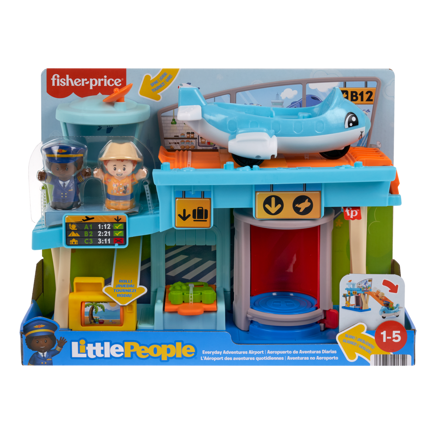 Little People Juguete para Beb¨¦s Aeropuerto de Aventuras Diarias
