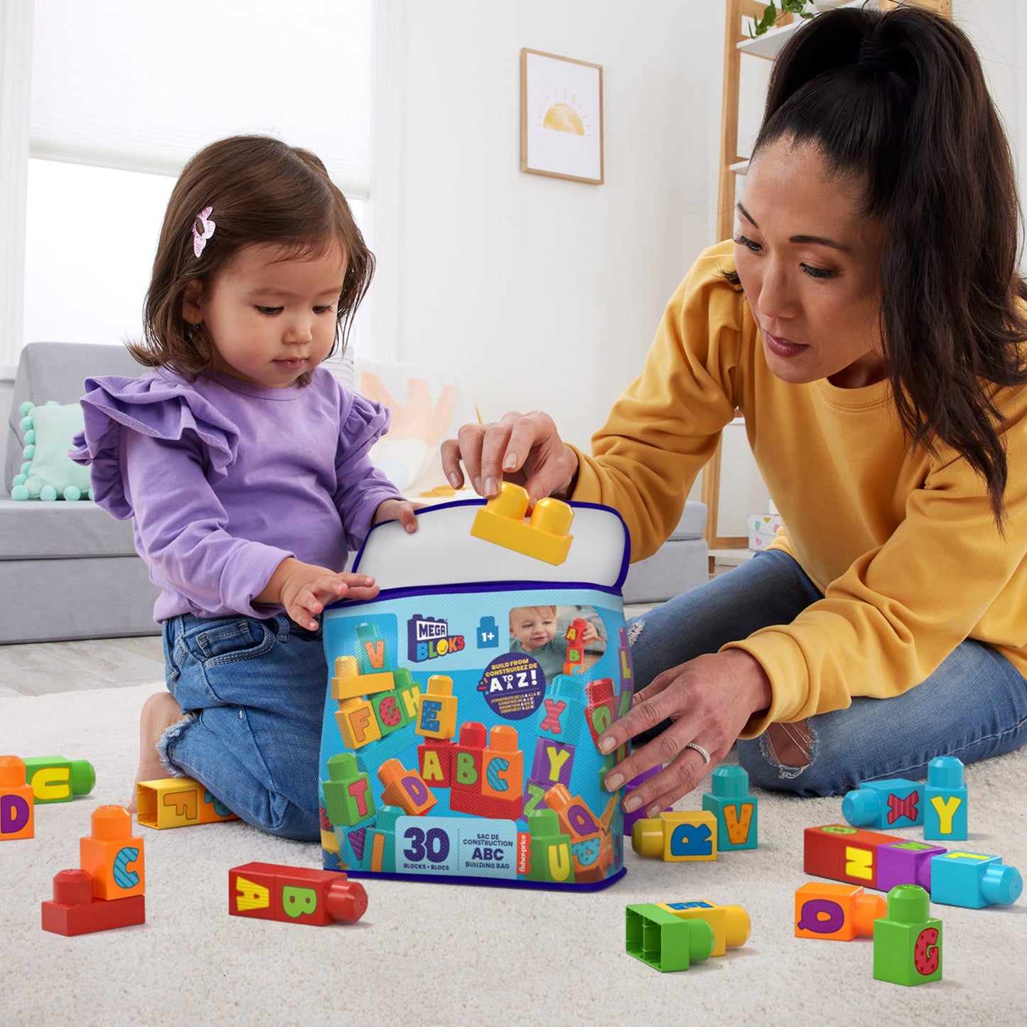 Mega Bloks Fisher-Price Sac de Construction Abc (30 Pi¨¨ces)
