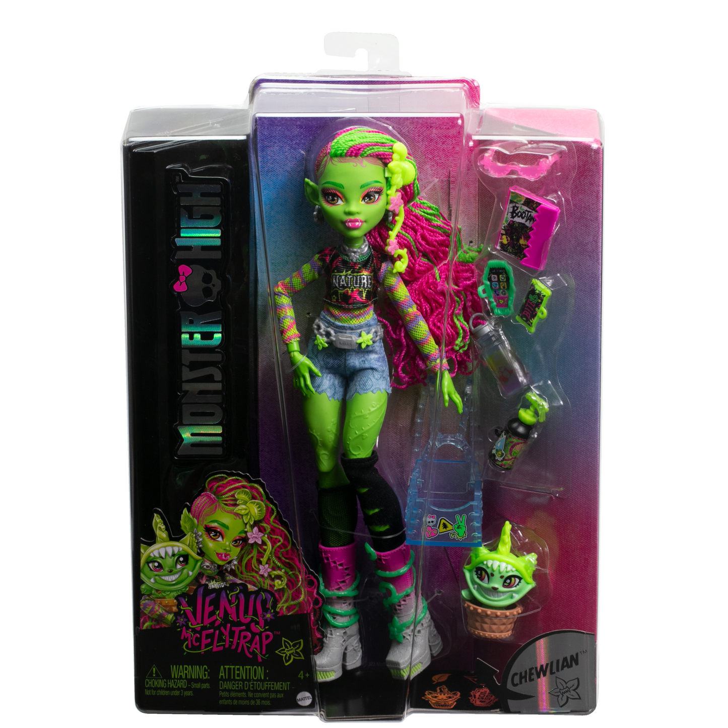 Monster High Poup¨¦e, Animal et Accessoires Venus Mcflytrap, Chewlian
