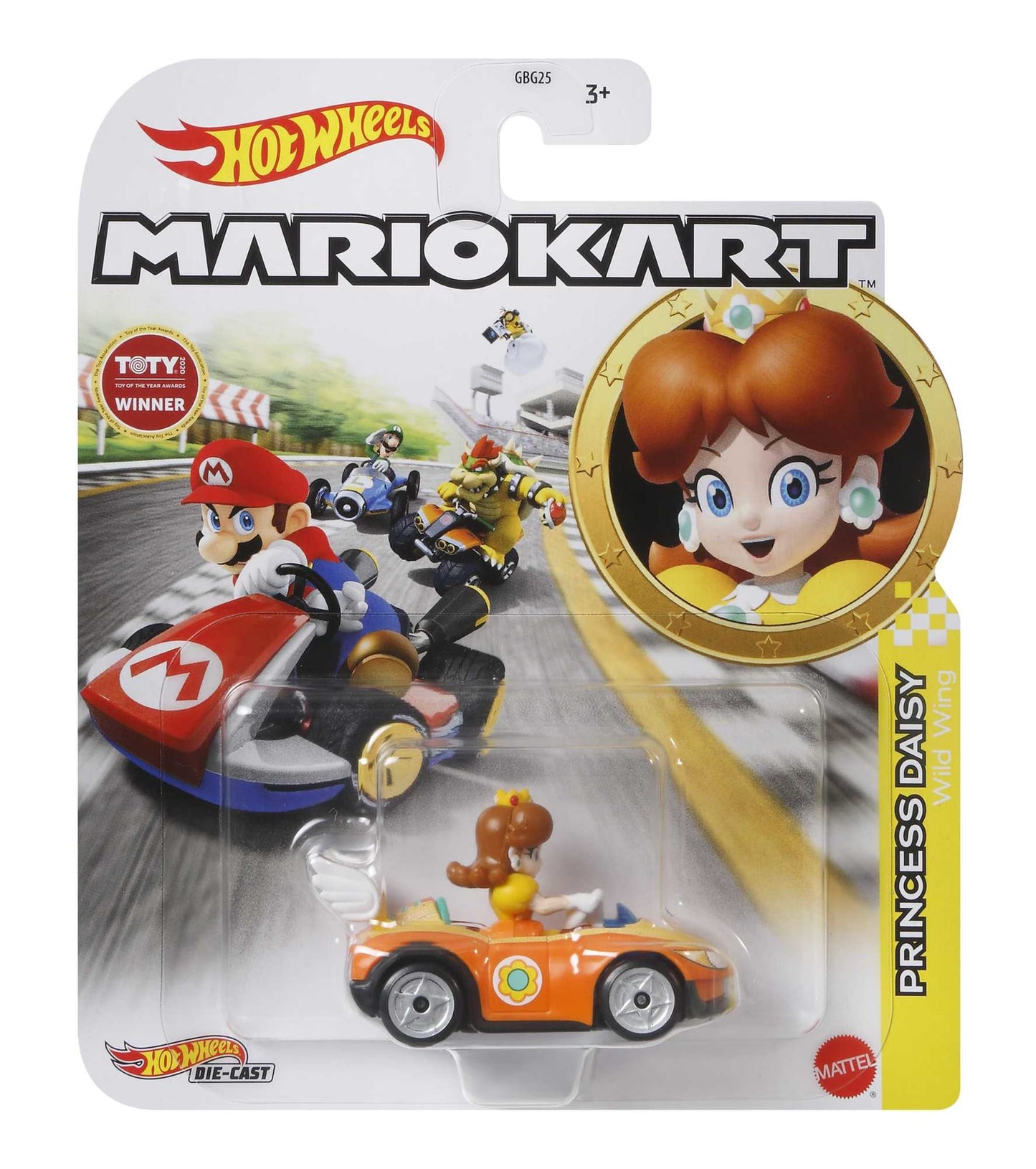 Hot Wheels Mario Kart Ve¨ªculo de Brinquedo Princesa Margarida Asa Selvagem