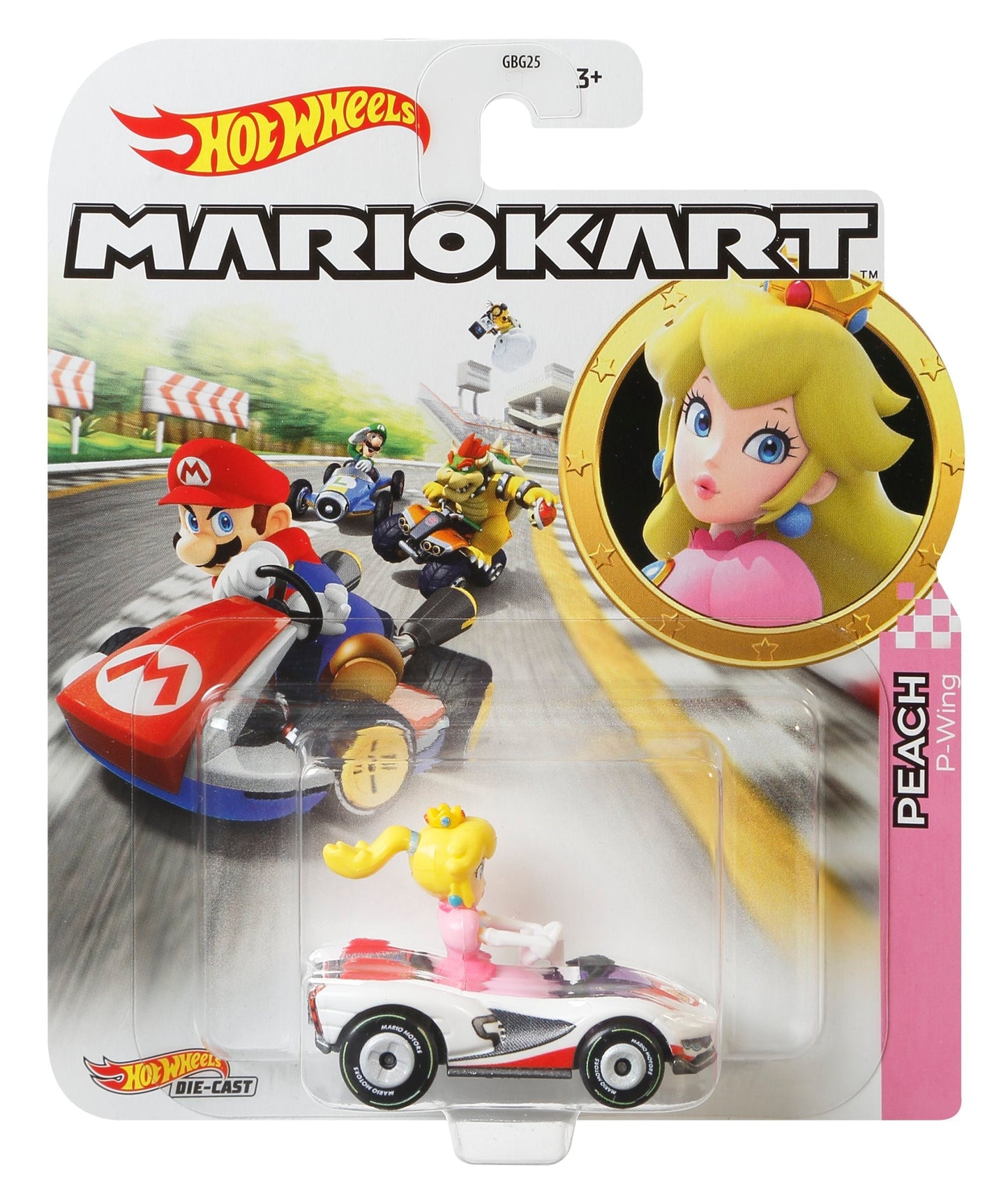 Hot Wheels Mario Kart Veh¨ªculo de Juguete Princesa Peach P-Wing