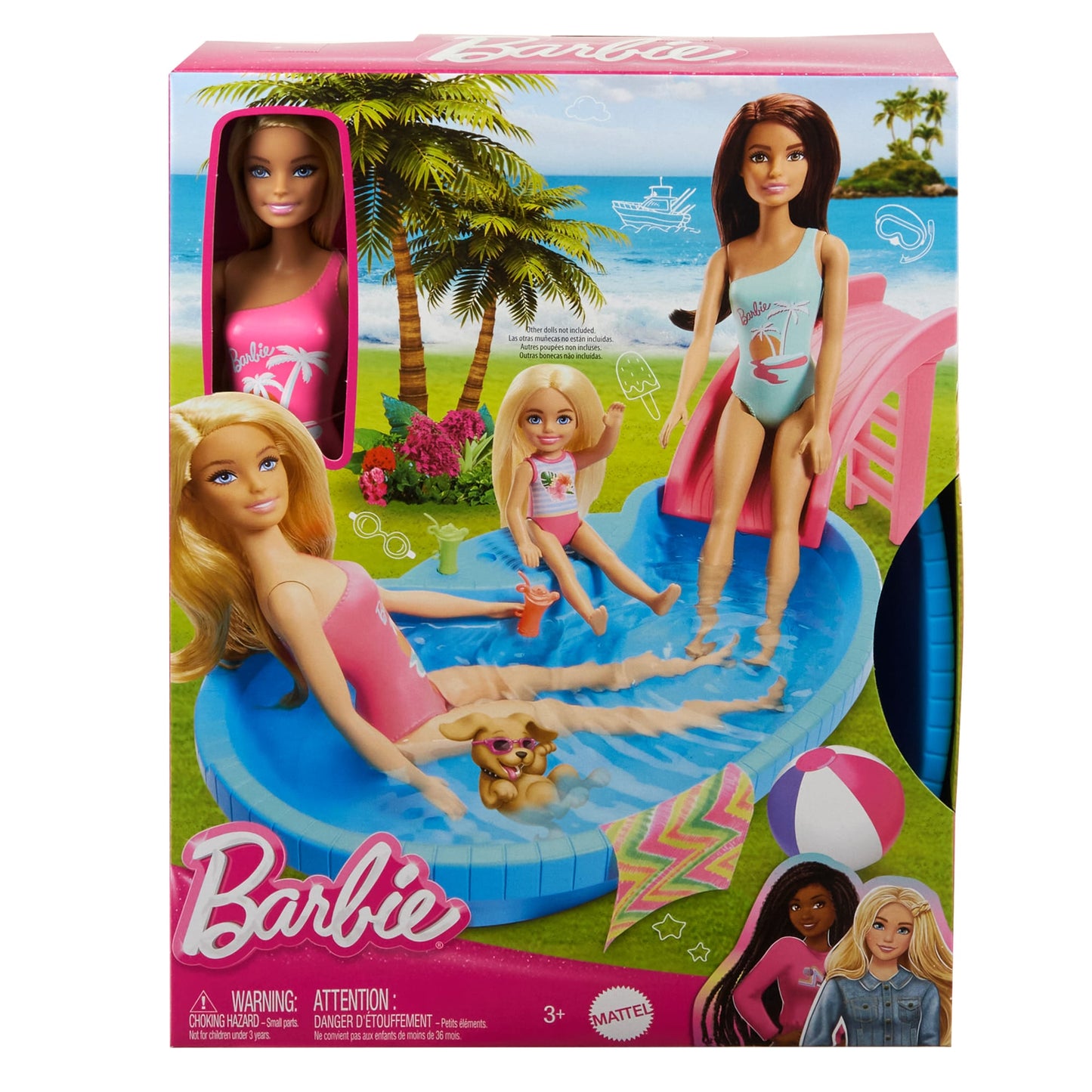 Barbie Conjunto de Brinquedo Piscina Glam com Boneca Mai? Rosa