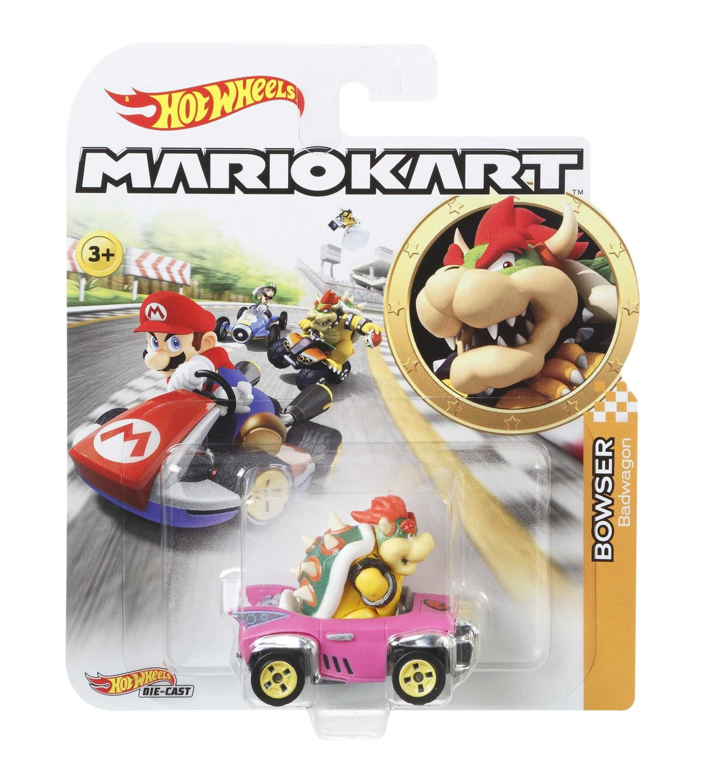 Hot Wheels Mario Kart Veh¨ªculo de Juguete Bowser Badwagon