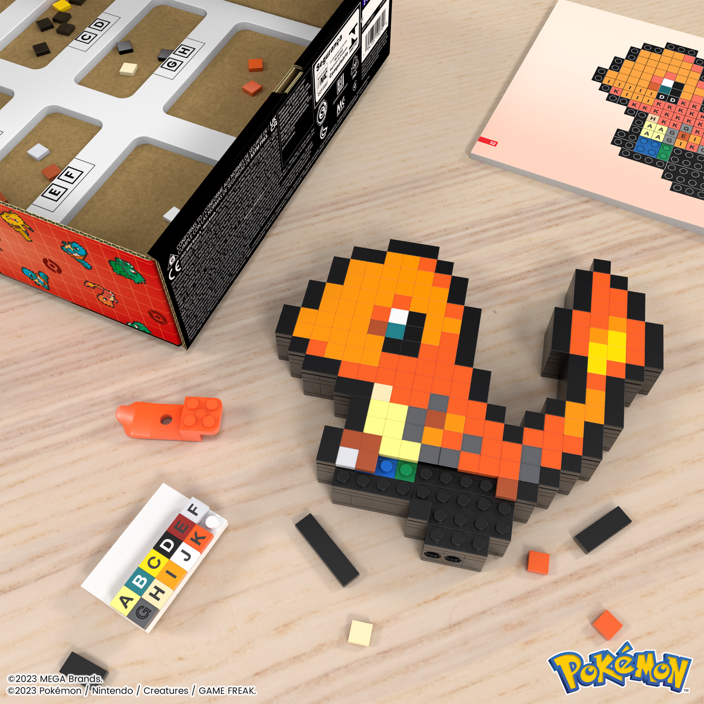 Mega  Pok¨¦mon  Coffret de Construction  Salam¨¨che (349 Pces), R¨¦tro