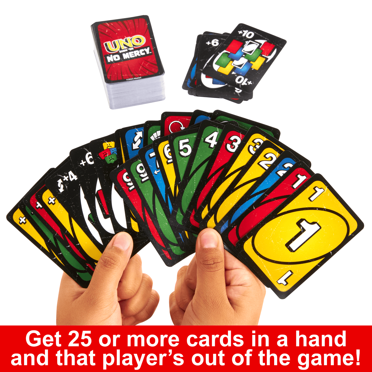 UNO Show ¡®Em No Mercy Card Game in Storage & Travel Tin For Kids, Adults & Family Nights & Parties