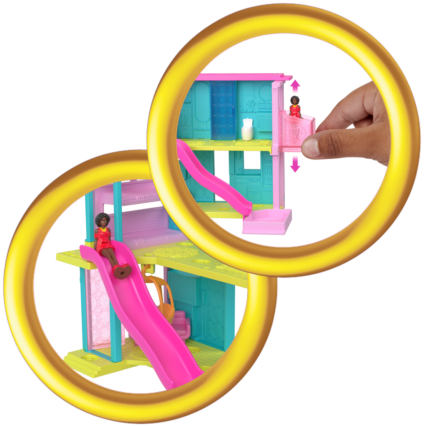 Barbie  Mini Barbieland  Coffrets  Maison de Poup¨¦e, Poup¨¦e 3,81 Cm