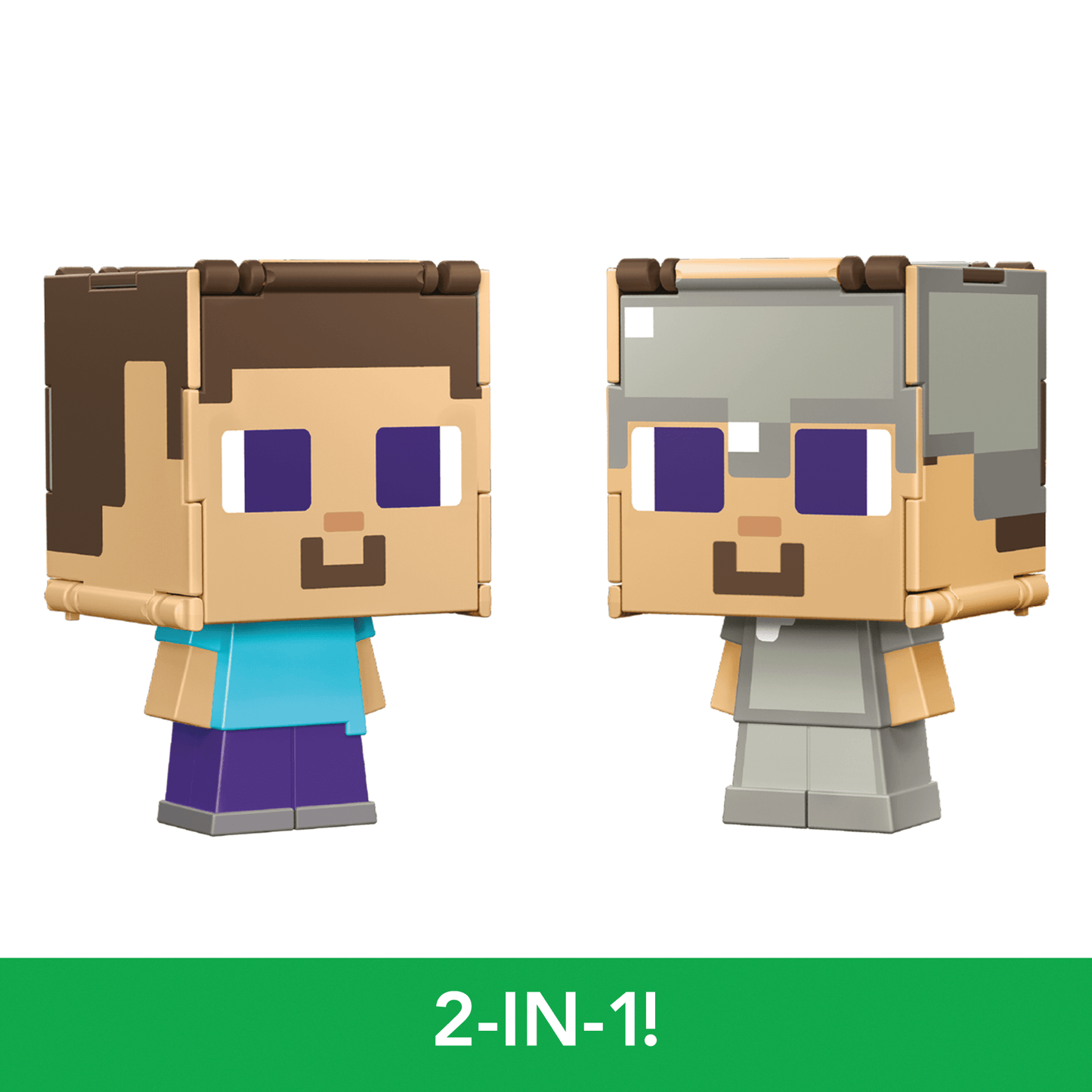 Minecraft Flippin¡¯ Figs Figures, 2-In-1 Fidget Play, 3.75-Inch Scale Collectible Toy (Characters May Vary)