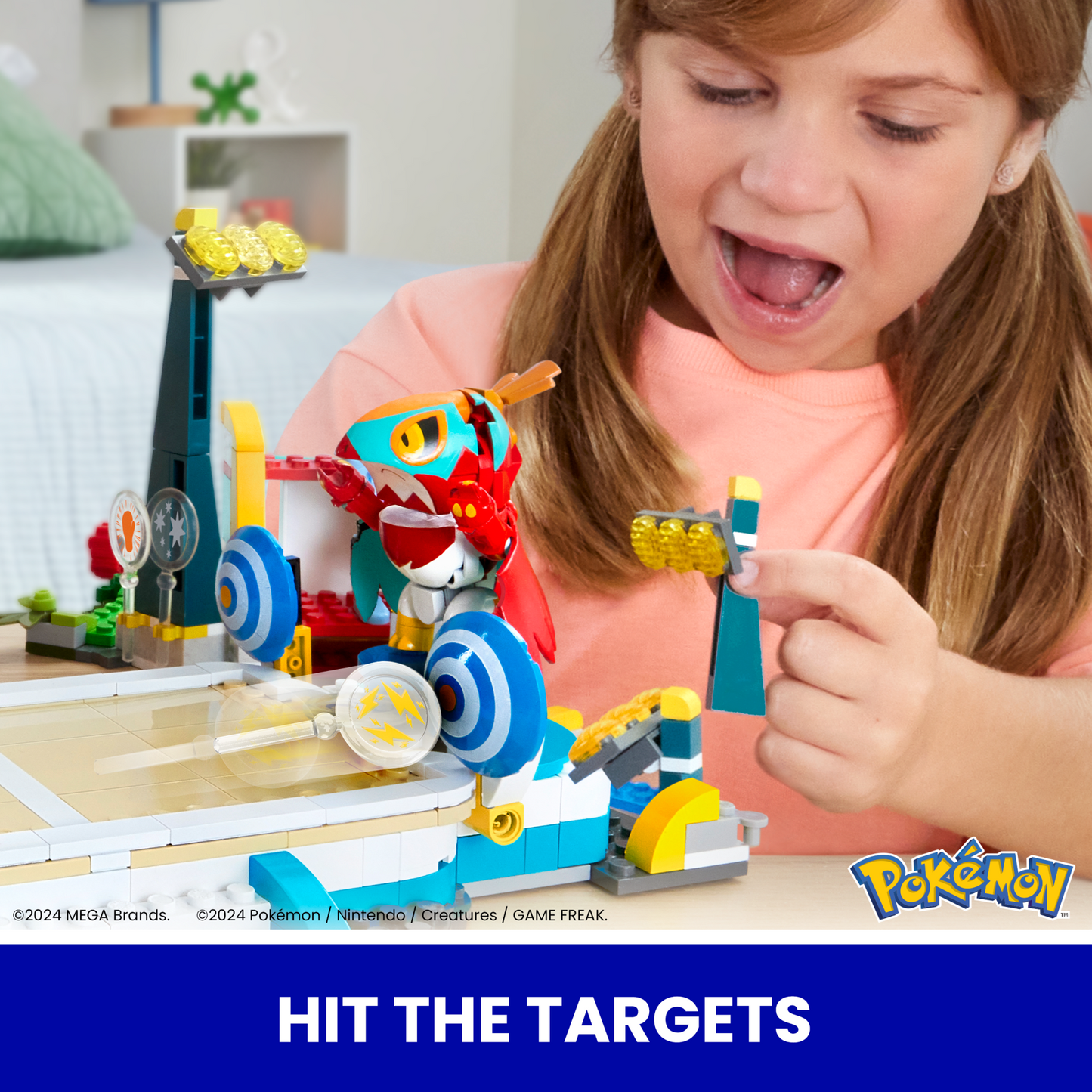 MEGA Pok¨¦mon Traning Stadium Building Toy Kit, With 5 Action Figures (1101 Pieces) For Kids