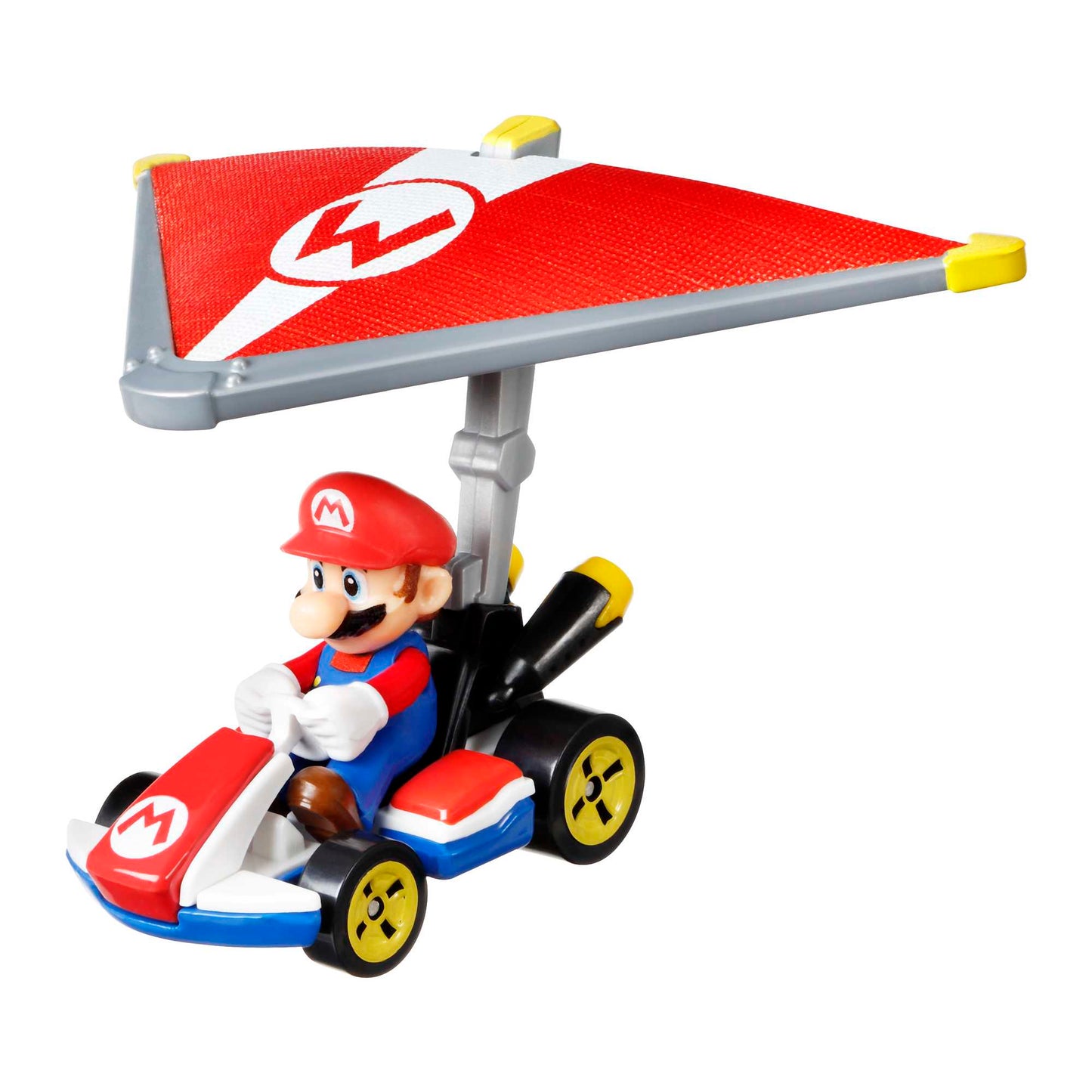 Hot Wheels Mario Kart Veh¨ªculo de Juguete Mario Est¨¢ndar Kart con Super Glider