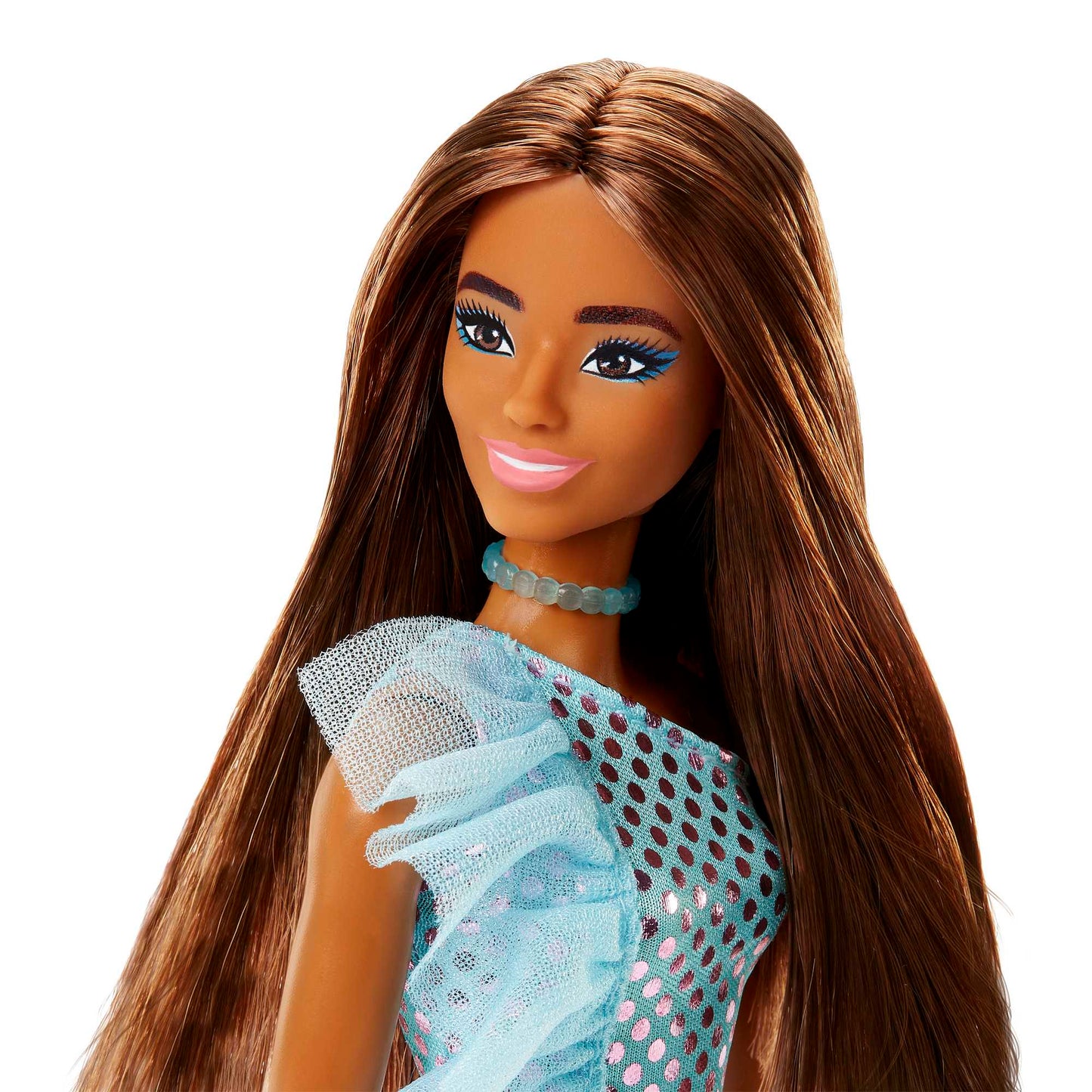 Barbie Fashion & Beauty Mu?eca Glitz Vestido de Noche Azul