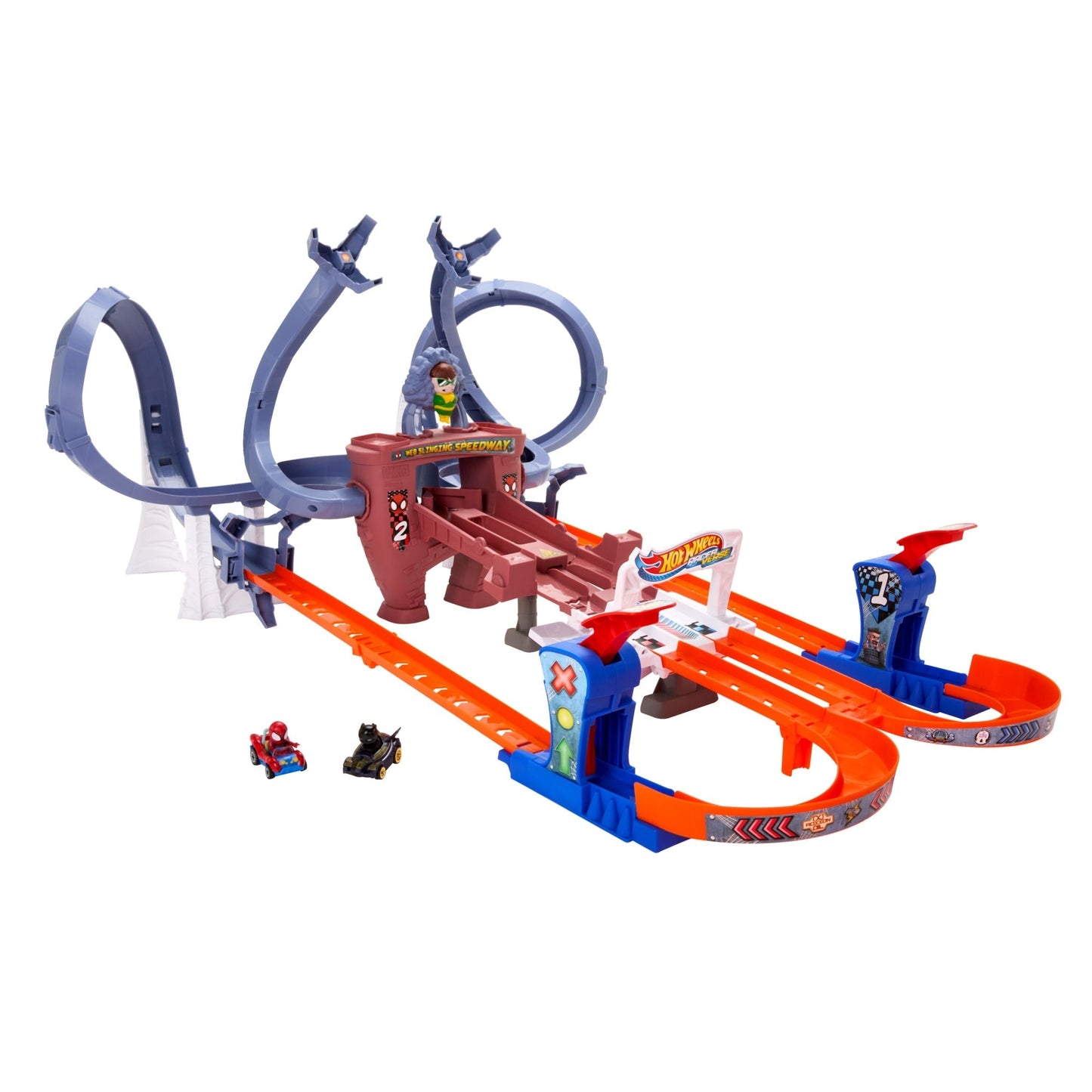 Hot Wheels?-Racerverse-Piste de Course Mobile de Spiderman-Coffret