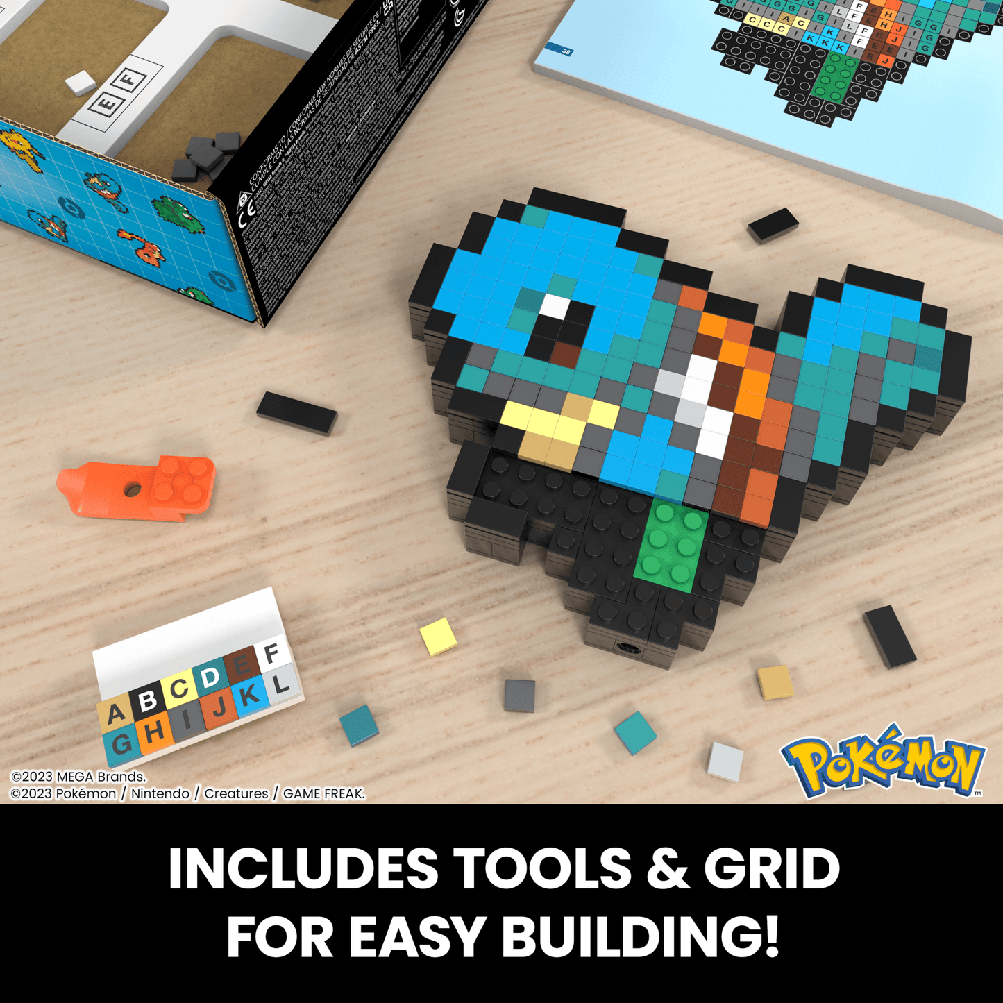 MEGA Pok¨¦mon Squirtle Building Toy Kit (367 Pieces) Retro Set For Collectors