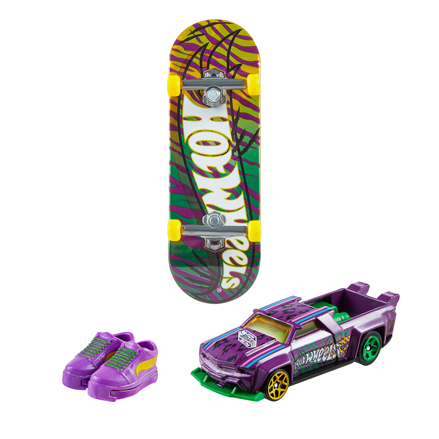 Hot Wheels Skate Veh¨ªculo de Juguete Patineta de Colecci¨®n FELINE RISKY? + SOLID MUSCLE? con Diecast