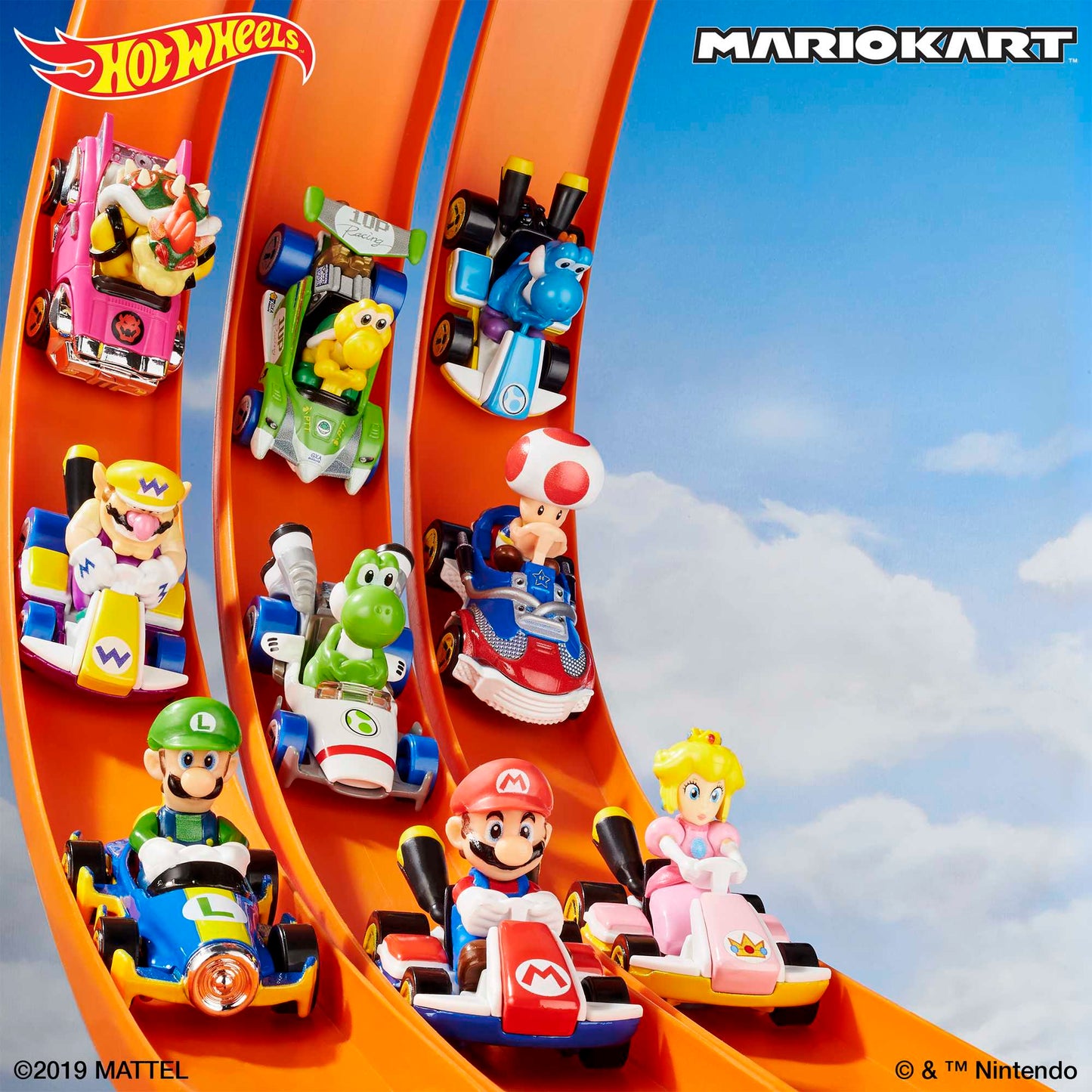 Hot Wheels Mario Kart Ve¨ªculo de Brinquedo Kart Padr?o Yoshi Azul Claro
