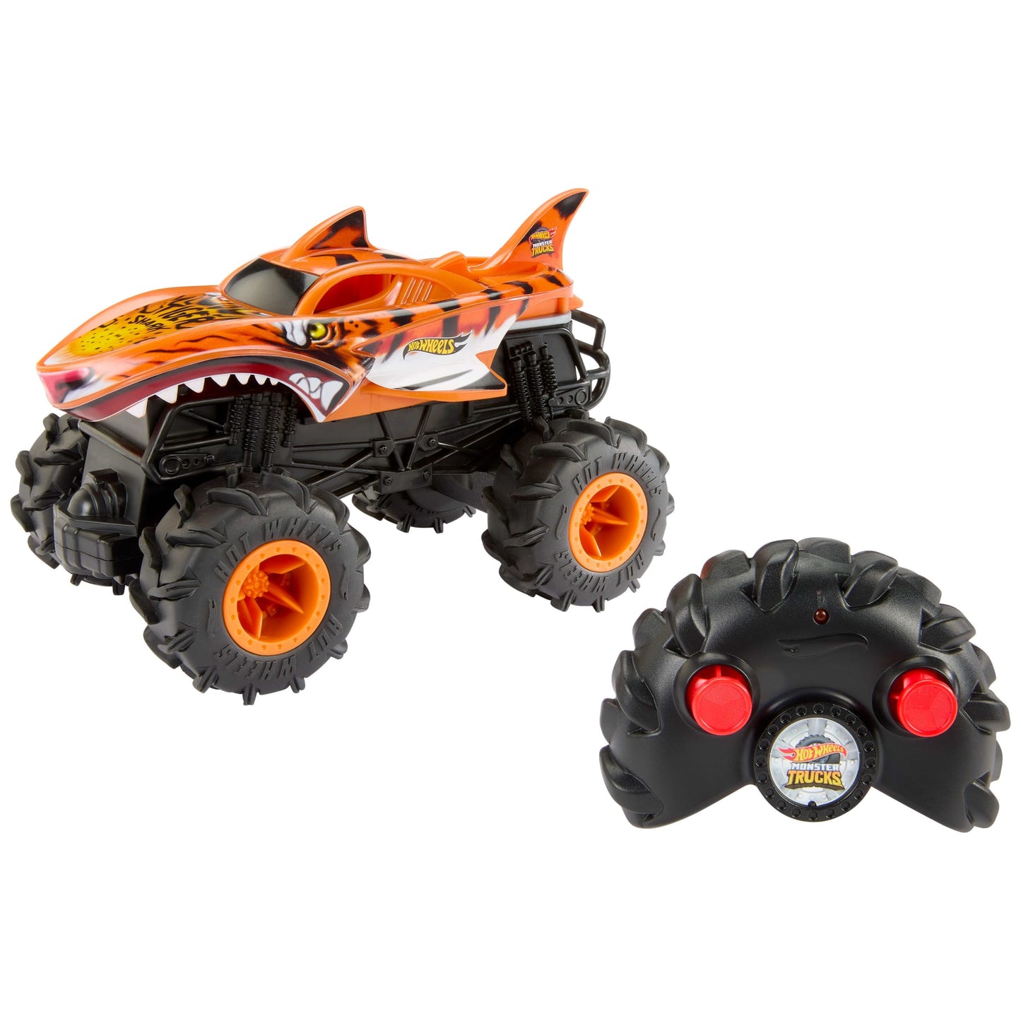 Hot Wheels Monster Trucks Veh¨ªculo a Control Remoto Tiger Shark Escala 1:24