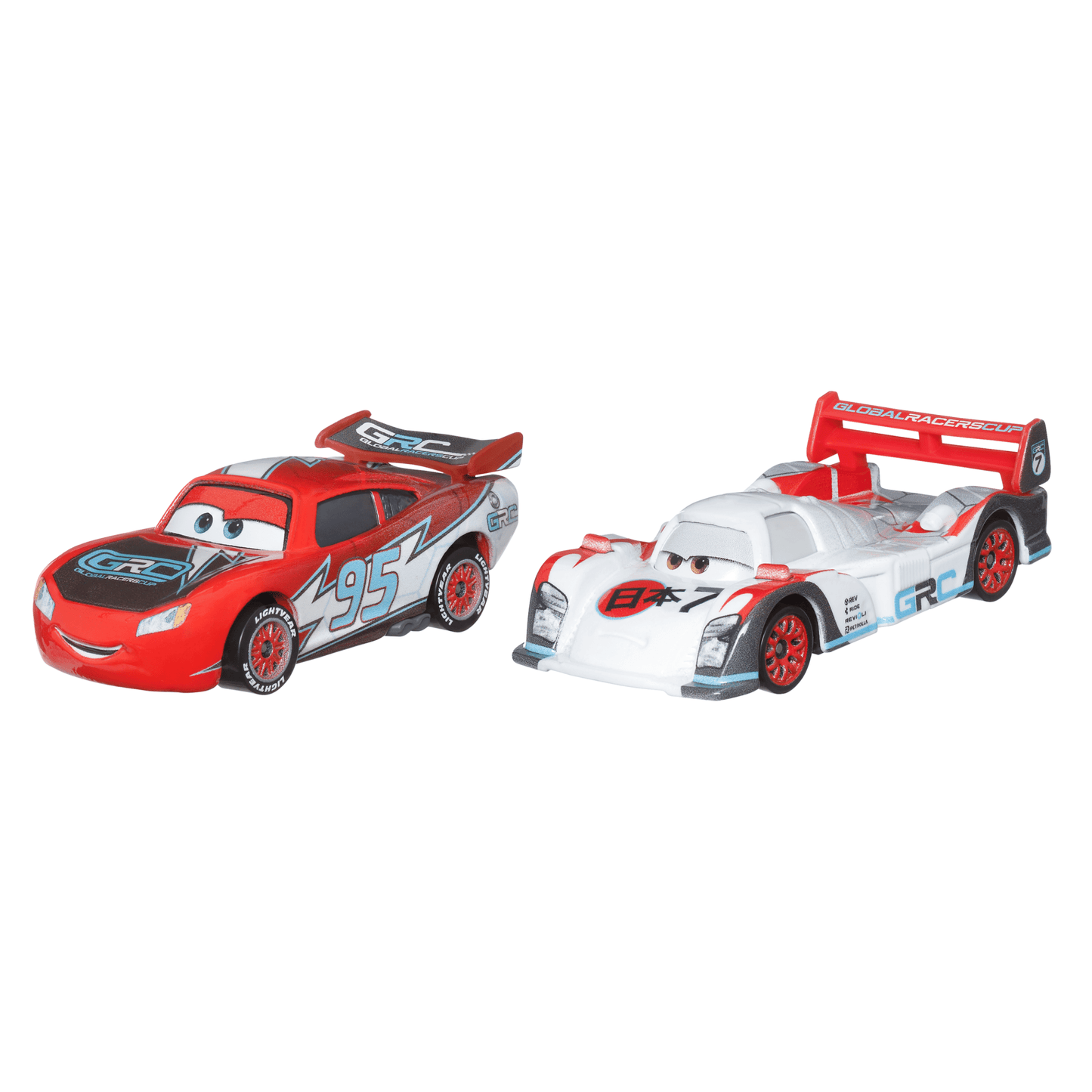 Cars de Disney y Pixar Diecast Veh¨ªculo de Juguete Paquete de 2 Shu Todoroki GRC & Rayo Mcqueen GRC