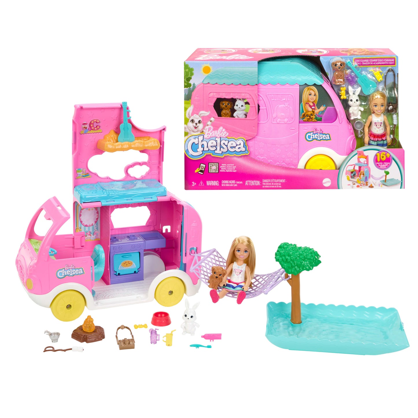 Barbie Ve¨ªculo de Brinquedo Chelsea Novo Camper