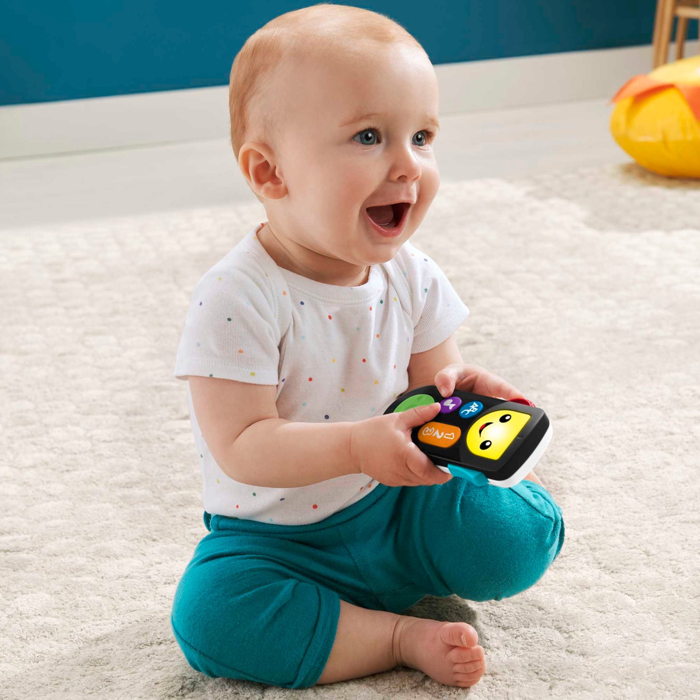 Fisher-Price Rires et ¨¦veil T¨¦l¨¦commande Sons et Apprentissage Version Anglaise et Fran?aise